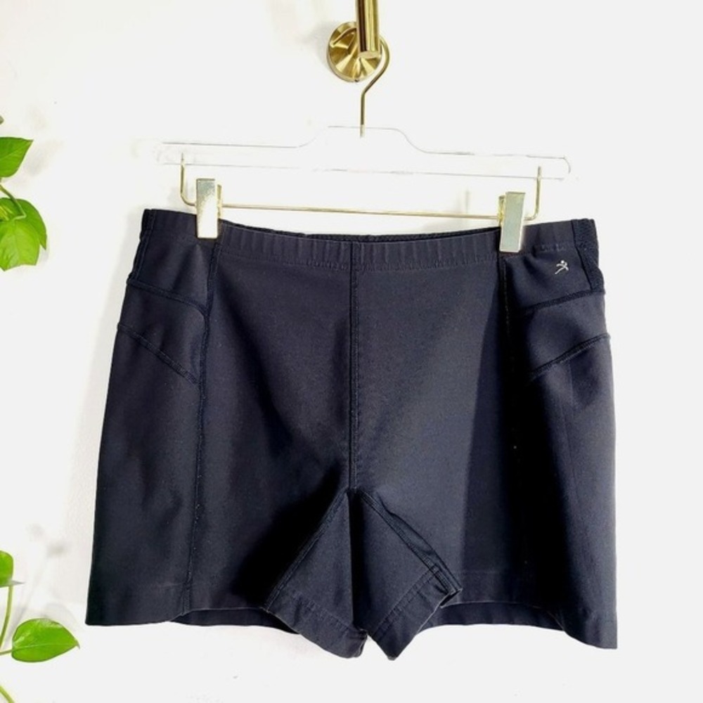 Black‎ Sport Shorts Womens LARGE Active Wear Running Athleisure Light ATIVA 34x5
